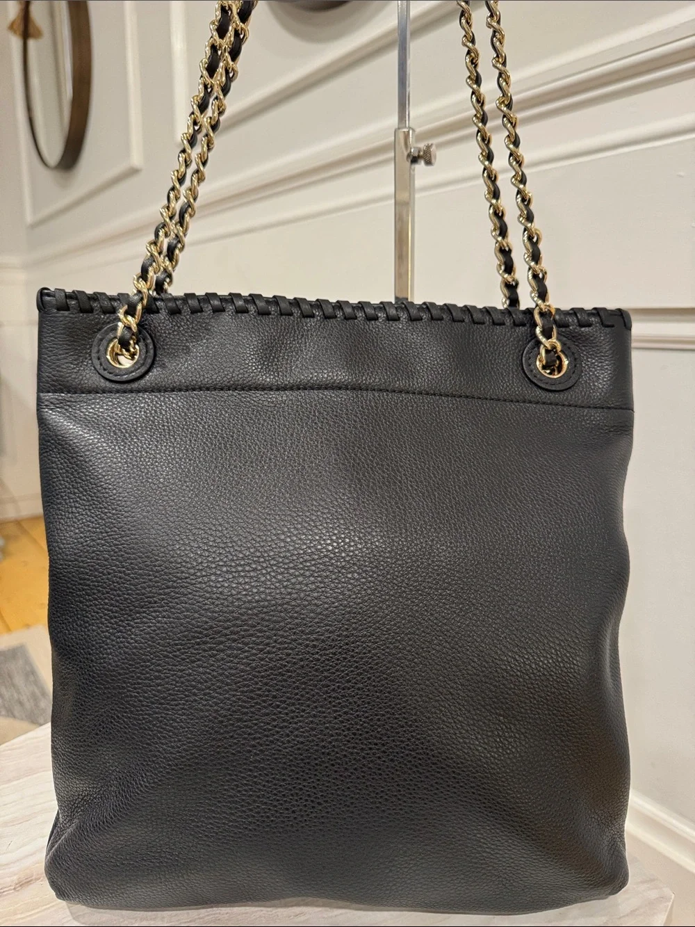 Tory Burch Bag Marion Convertible Black Leather Chain Crossbody Shoulder Bag